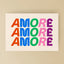Postkarte "Amore Amore Amore" von studio ciao im A6-Format