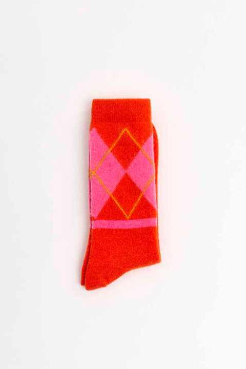 Argyle Socks Wool Orange von Suite13Lab in Orange und Rosa