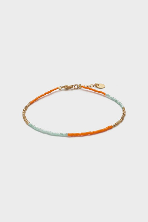 Armband "Be Blush - Block Mix 15" in frischem Minzgrün, Orange und Gold