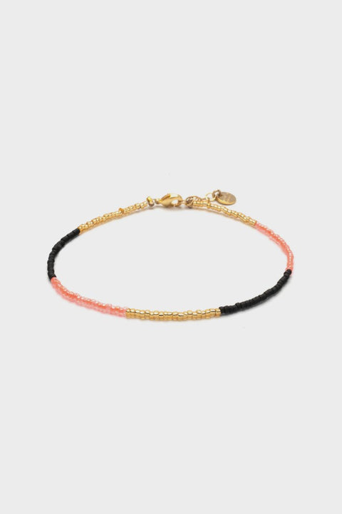 Armband "Be Blush - Block Mix 5" in Glossy Pink, Schwarz und Gold