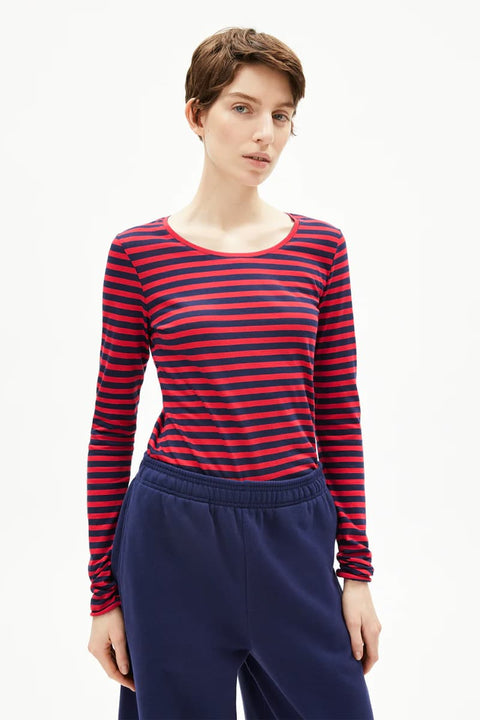 ARMEDANGELS Einiaara Stripes Longsleeve aus Bio-Baumwolle