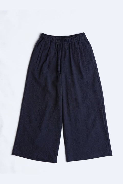Arniko Pants Salome Navy Seersucker