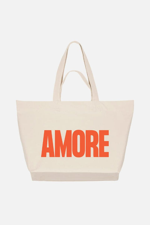 Bag AMORE 2.0 von NAVUCKO, robuste Canvas-Tasche mit AMORE-Motiv, zwei Henkellängen, Innentasche