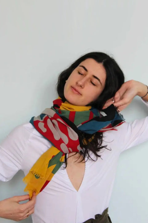 Weiches und leichtes Foulard aus Bio-Baumwolle