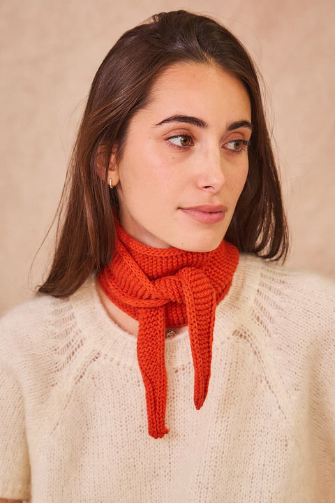 Leichter Kaschmirschal in Orange – Made in Italy