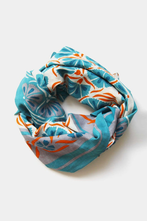 Quadratischer Foulard aus Bio-Baumwolle - Diego Orange