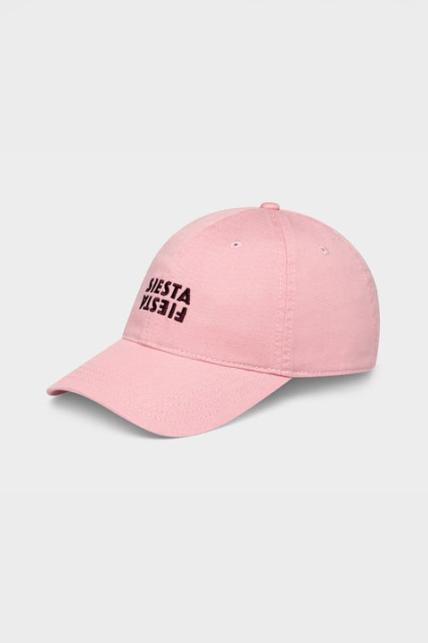Damen Cap aus Bio-Baumwolle in Pink mit Siesta Fiesta Stickerei