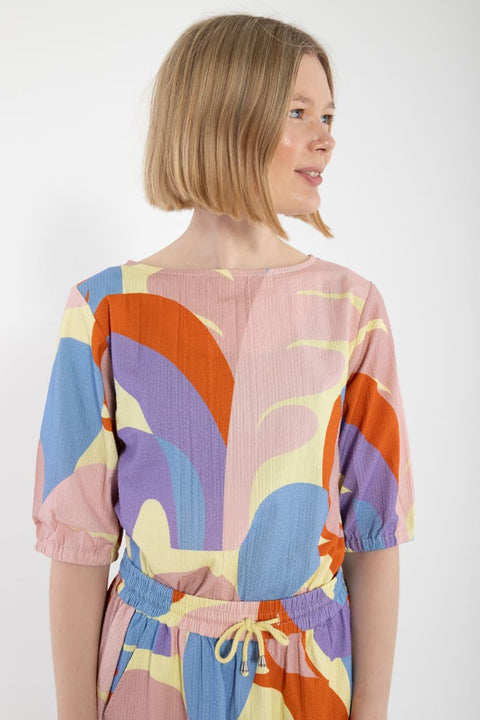 Danefae Seersucker-Bluse aus Bio-Baumwolle für den Sommer