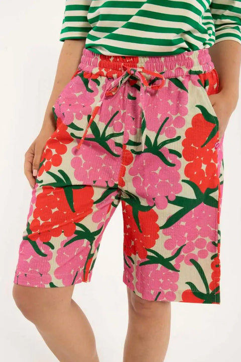 Bequeme Sommer Shorts mit Beerenmuster