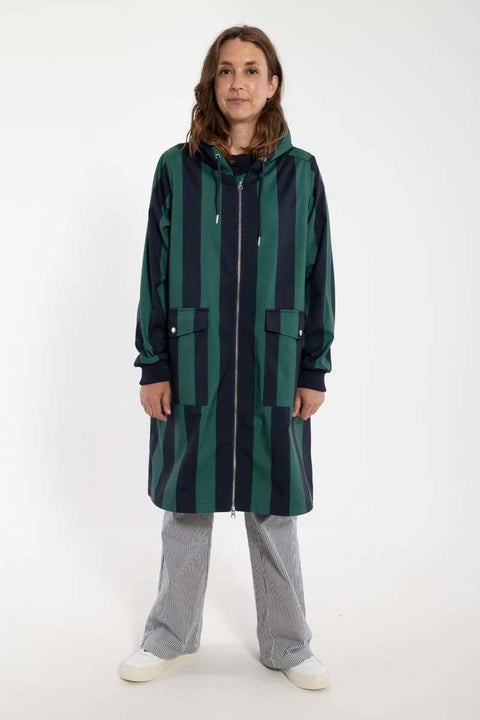 Danemarselisborg Parka in dunkelblau und grün – funktionaler Softshellmantel