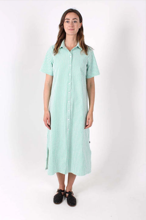 Danefae Danepippi Hemdkleid grün und kreide gestreift