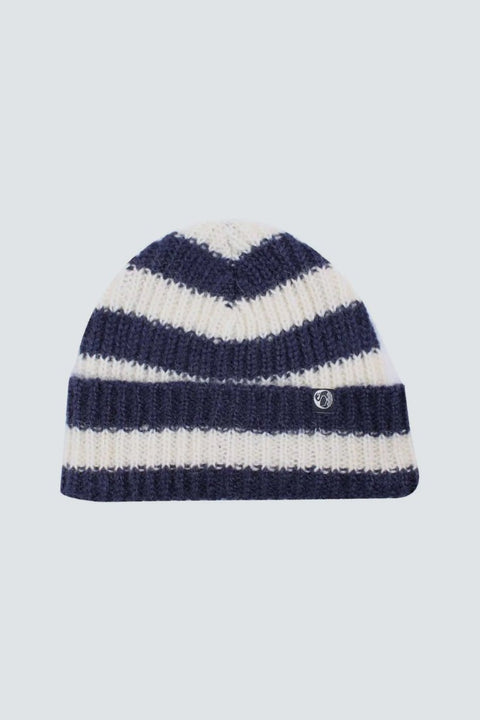 Danesofty Fuzzy Beanie" - Navy/Chalk