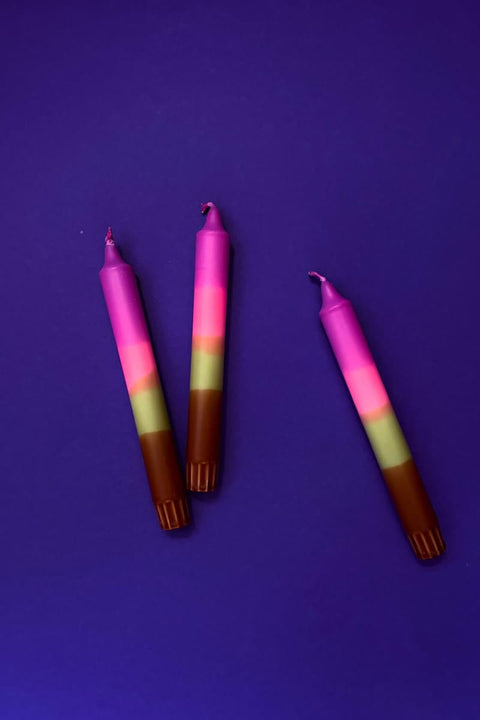 Dip Dye Kerzen 3er Set Hey 50 aus Stearin