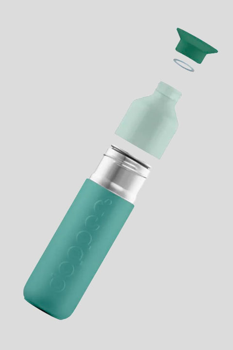 Dopper Steel Canopy Green 490 ml, im Freien verwendet, nachhaltige Trinkflasche als Einweg-Plastik-Alternative
