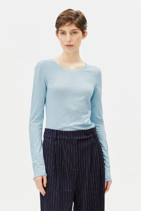 Einiaara Soft Longsleeve Damen hellblau Bio-Baumwolle