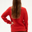 Roter Hera Strickpullover von Thinking Mu - Komfortabler und raffinierter Pullover aus gewirkter Wolle in kräftigem Rot