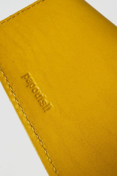 Mini Portemonnaie Damen in Gelb – BORSA XS aus Leder mit zwei Fächern und praktischem Stauraum