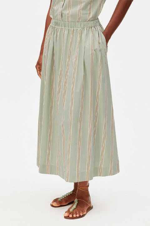 Stripe A-Line Midi Skirt ARMEDANGELS, seitliche Eingrifftaschen, 100 % Bio-Baumwolle GOTS-zertifiziert