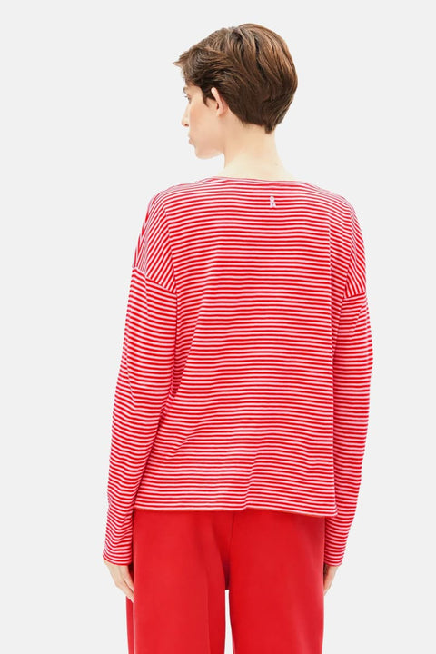 Gestreiftes Bio-Langarmshirt Damen aus Bio-Baumwolle