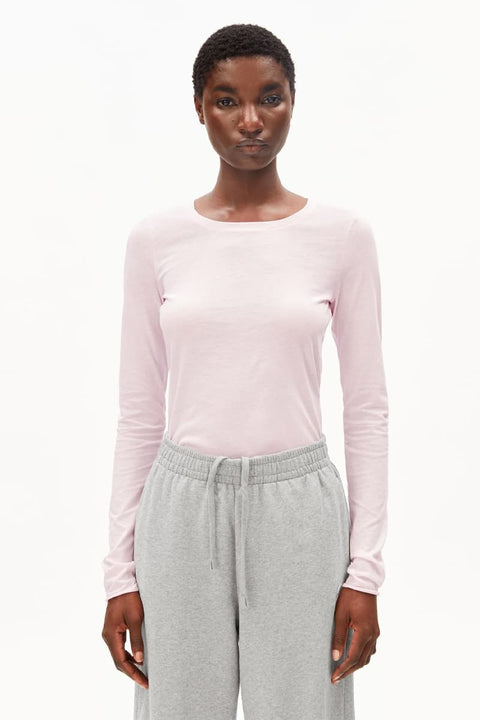 Hellrosa Damen-Longsleeve aus Bio-Baumwolle von ARMEDANGELS