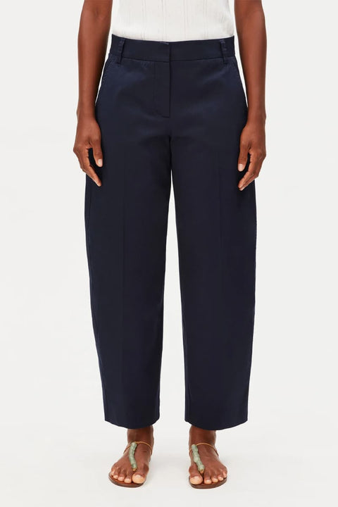 Barrel Leg Twill Pant ARMEDANGELS Night Sky, seitliche Eingrifftasche, GOTS-zertifizierte Bio-Baumwolle