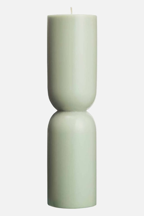 Nachhaltige Kerze in Hellgrün mit 85 Stunden Brenndauer