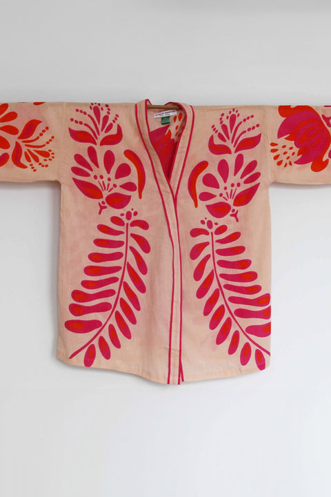 Les Belles Vagabondes Kimono Blossom - Fuchsia, 100% Bio-Baumwolle