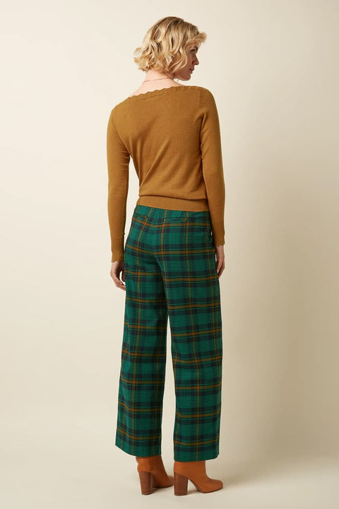 Rosa Pants Leeds Check von King Louie mit klassischem Karo-Muster
