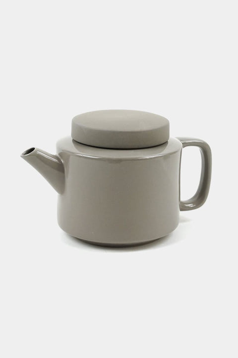 Teekanne Cyl L von KINTA in Grau, handgefertigtes Steinzeug, 950 ml, 13 cm Höhe, zylindrische Form mit matter Oberfläche