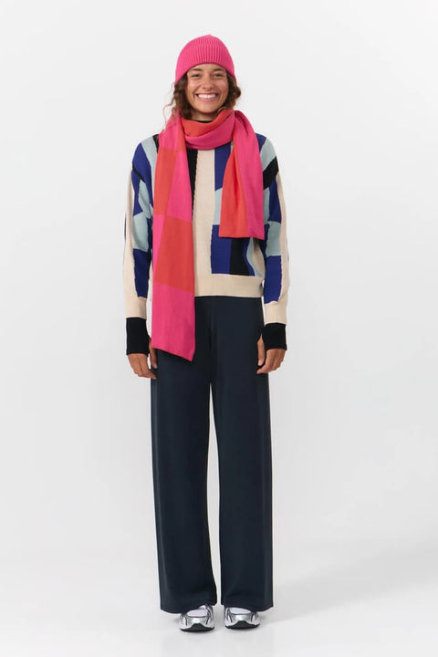London Scarf Check Pink aus Bio-Baumwolle im Karomuster