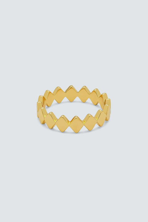 Confetti Ring von LULU mit polierter vergoldeter Oberfläche