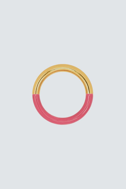LULU ring - vergoldet / coral pink