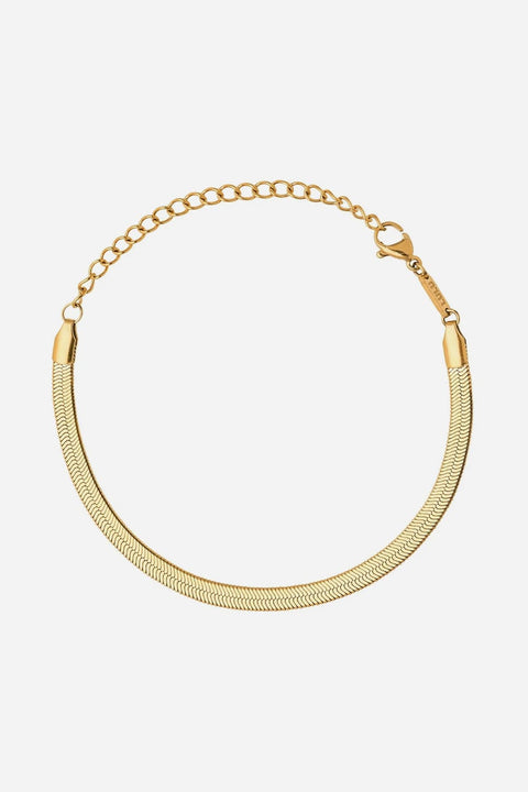 Elegantes Armband Snake Design glänzend vergoldet