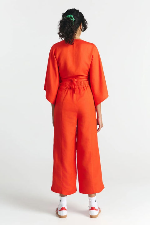 Elegante Culotte-Hose mit hohen Taschen und Reißverschluss
