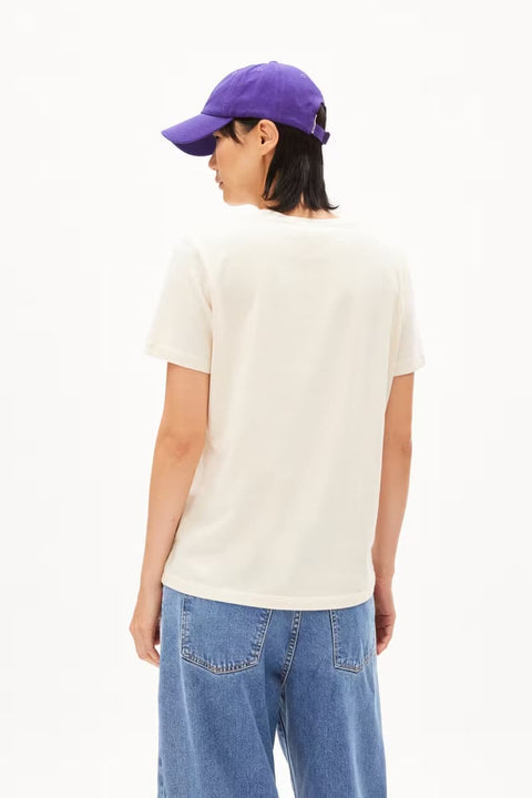 Ungefärbtes Damen-T-Shirt aus reiner Bio-Baumwolle