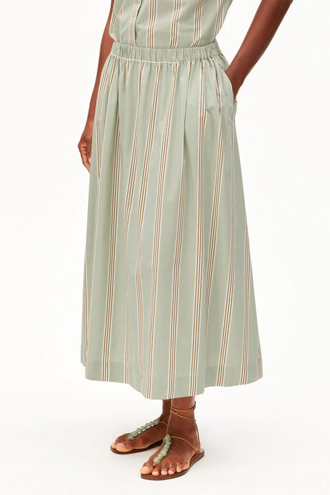 Stripe A-Line Midi Skirt ARMEDANGELS, seitliche Eingrifftaschen, 100 % Bio-Baumwolle GOTS-zertifiziert