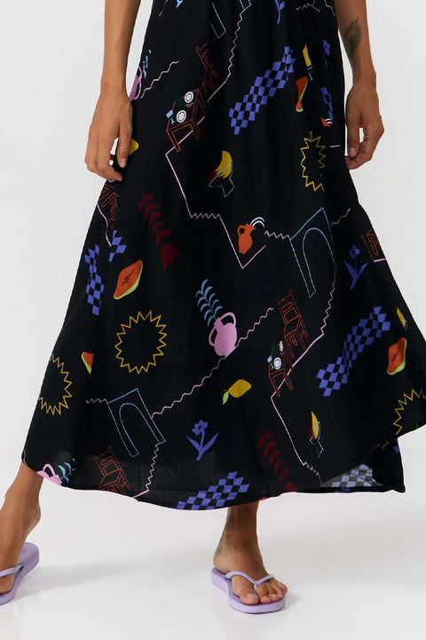 MP Dress Middi Viscose Print Holiday