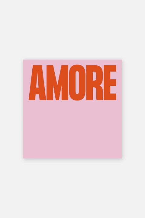 Haftnotizen AMORE Pink/Rot von NAVUCKO, 50 Blatt, 72 x 72 mm, FSC-zertifiziertes Papier mit AMORE-Motiv in Pink und Rot