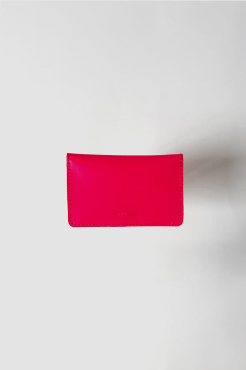 Papoutsi BORSA XS Portemonnaie in Neonpink aus Rindleder mit 2 Fächern, Made in Berlin