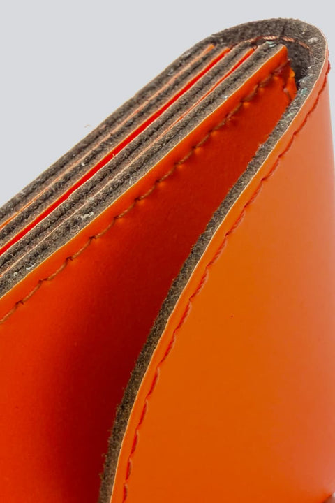 Papoutsi Borsa Geldbörse offen – 7 Kartenfächer und Ziehharmonika-Effekt in Neonorange