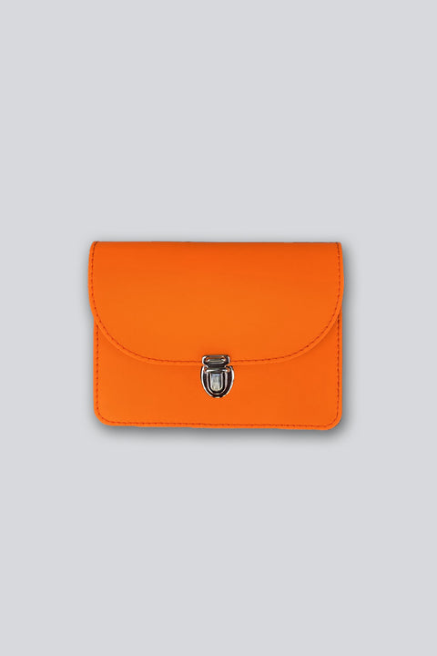 Retro-Geldbörse in Neonorange
