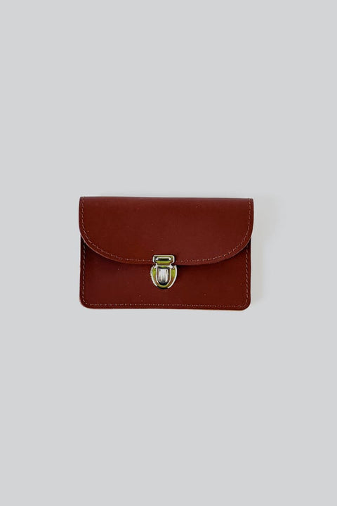 Papoutsi BORSA Portemonnaie Small in Braun – Rindleder, 5 Fächer mit Ziehharmonika-Effekt, Made in Berlin