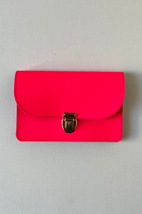 "BORSA" Geldbeutel in Neonpink - Vorderansicht
