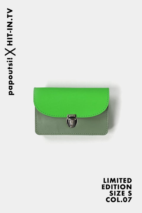 Papoutsi X HIT-IN.TV COL.08 Leder-Geldbörse in Neongrün