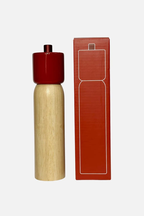 Salz- und Pfeffermühle von MÆGEN in Rot, 21,5 cm, Tableware Collection, nachhaltig zertifiziertes Kautschukholz mit Keramikmahlwerk