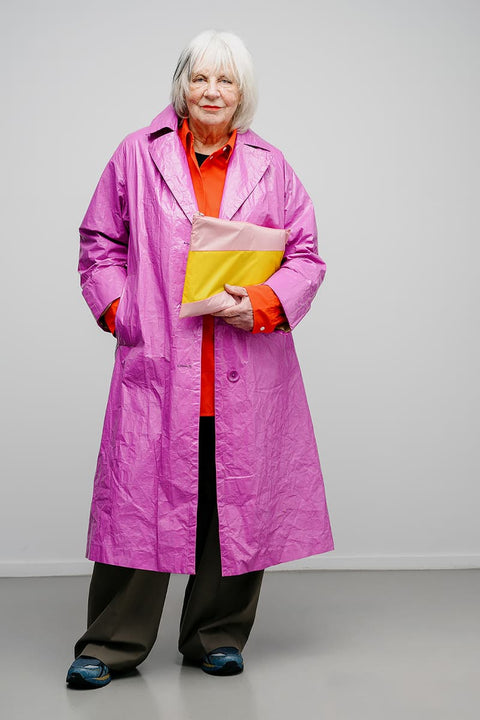 Große leichte Cloud Pouch rosa gelb Crossbody