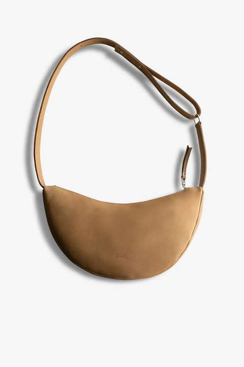 Moonwalk M Tasche von puc in Cognac mit breitem Riemen