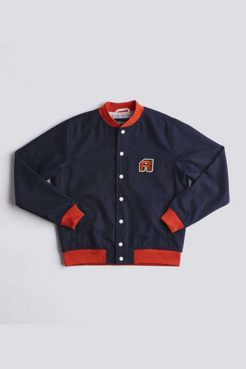 Roki Collegejacke dunkelblau von Arniko, Frontalansicht