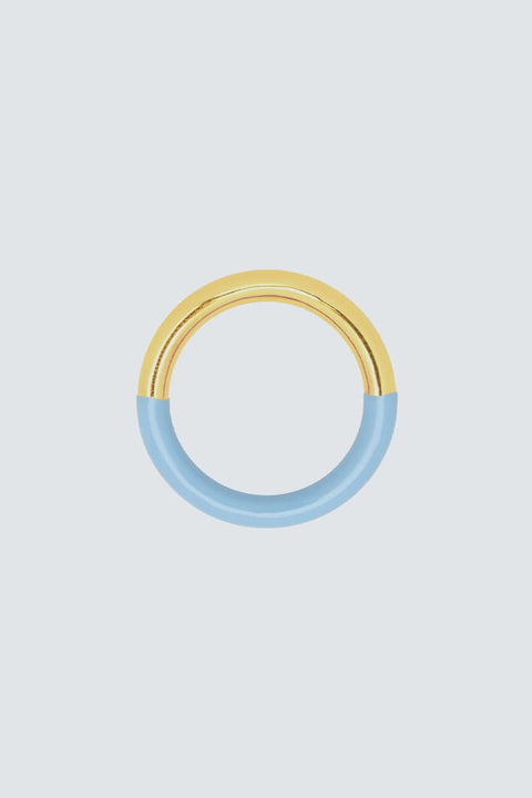 Double Color Ring vergoldet Light Blue