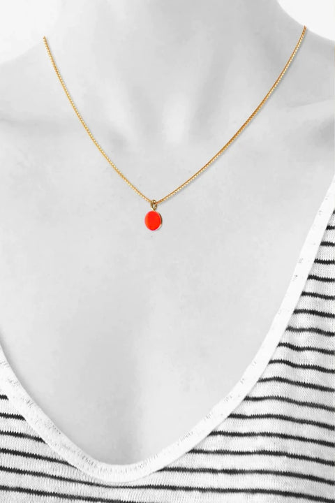 Halskette von Scherning Schmuck Neonorange